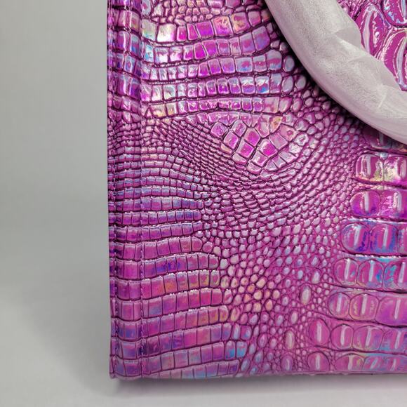 BRAHMIN Small Caroline Azalea Mini Melbourne Genuine Leather Hologram NWT - Picture 5 of 16